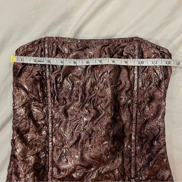 Redemption Womens NWT Textured Rose Gold Mini Tube Dress sz 36 IT 0 US - Picture 8 of 16